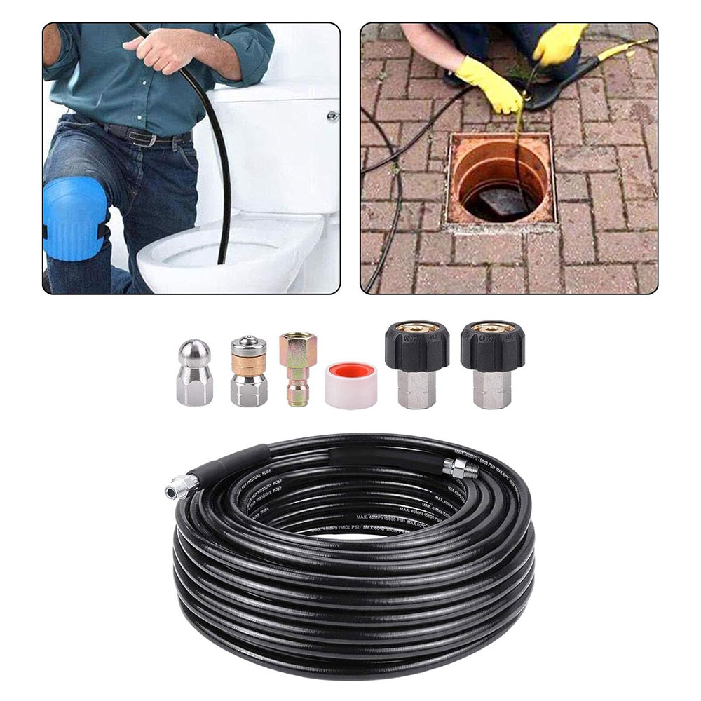Bn Selang Air Elastis Pembersih Saluran Pipe Cleaner High Pressure Set 30M - YN-75 Gambar produk Bn Selang Air Elastis Pembersih Saluran Pipe Cleaner High Pressure Set 30M - YN-75 - 5