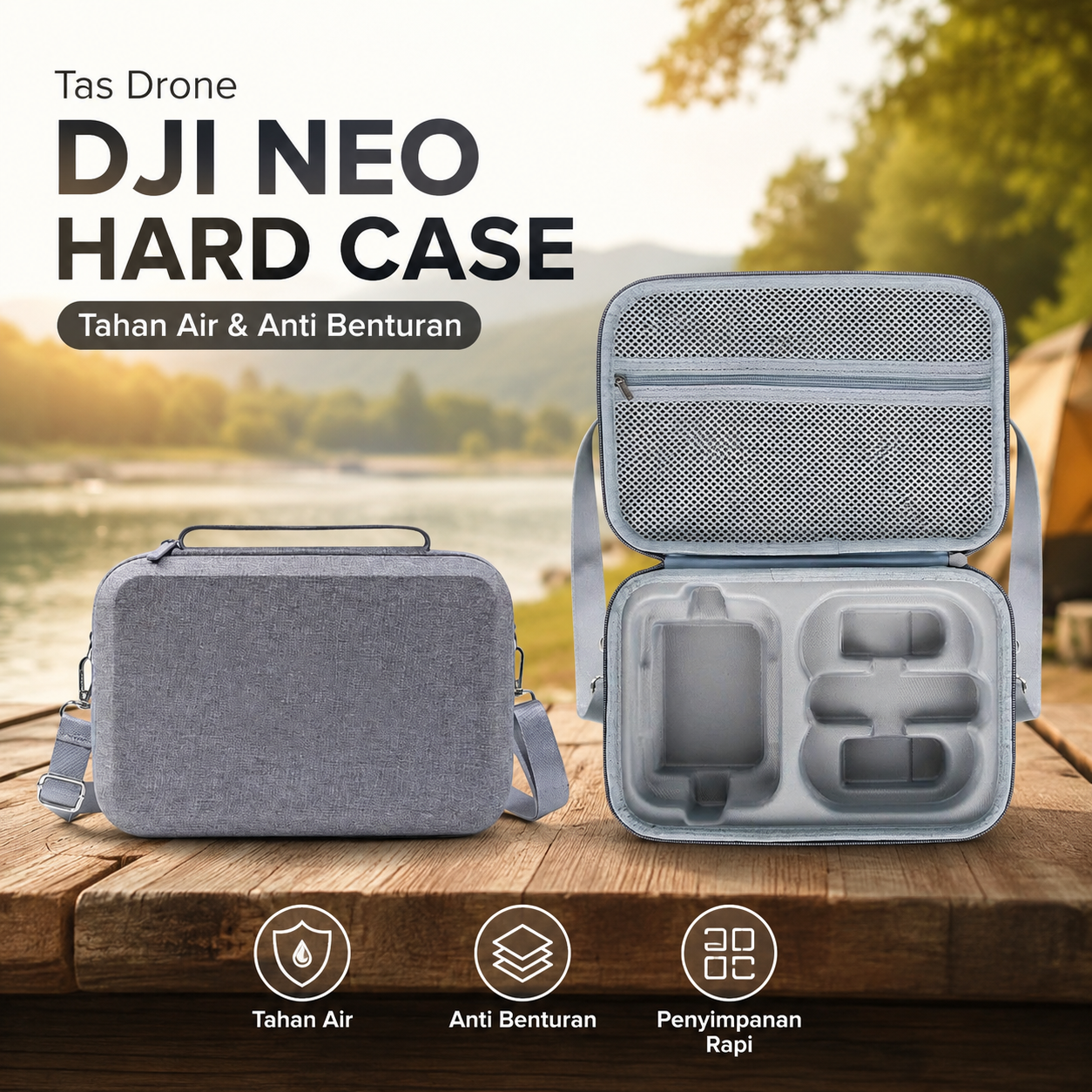 IBNUNU Tas Drone DJI NEO Hard Case Shouder Bag Waterproof Storage Bag - IB10 Gambar produk IBNUNU Tas Drone DJI NEO Hard Case Shouder Bag Waterproof Storage Bag - IB10 - Utama