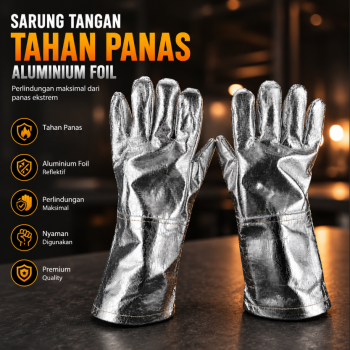 Fearfly Sarung Tangan Tahan Panas Aluminium Foil Heat Resistant Gloves - ZK30