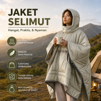 BEITAO Jaket Selimut Poncho Wearable Blanket Water Repellent Nylon - BH-1123