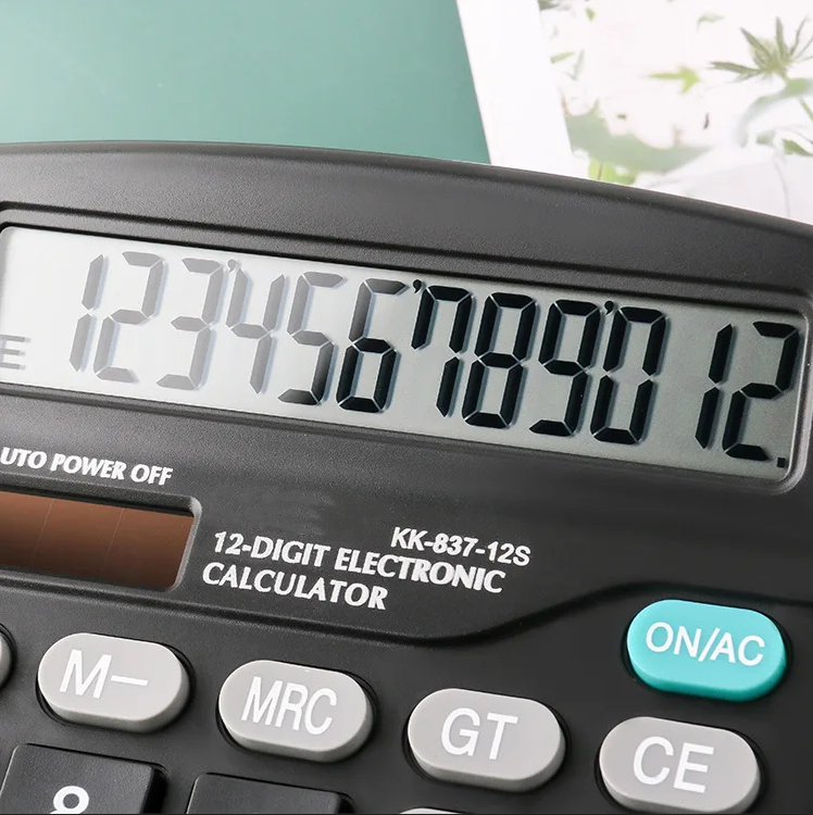 DEXIN Kalkulator Elektronik Solar Calculator 12 Digit - KK-837-12S Gambar produk DEXIN Kalkulator Elektronik Solar Calculator 12 Digit - KK-837-12S - 5