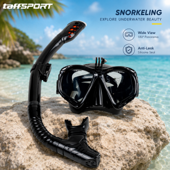 Gambar produk TaffSPORT Kacamata Selam Snorkeling Wide View GoPro Mount Diving Mask - AS304