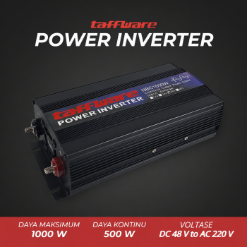Taffware Power Inverter Mobil Pure Sine Wave DC 48V to AC 220V 1000W - NBQ1000W