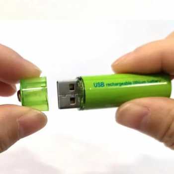 Gambar produk PIN Baterai Isi Ulang AA Rechargeable USB 1500MwH 1.5V 4 PCS - MB240 - 3