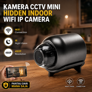 Occkic Kamera CCTV Mini Hidden Indoor WiFi IP Camera IR Sensor 480P - X5