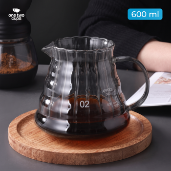 One Two Cups Teko Kopi Coffee Server V60 Drip Pour Over Kaca - XGS-36/60