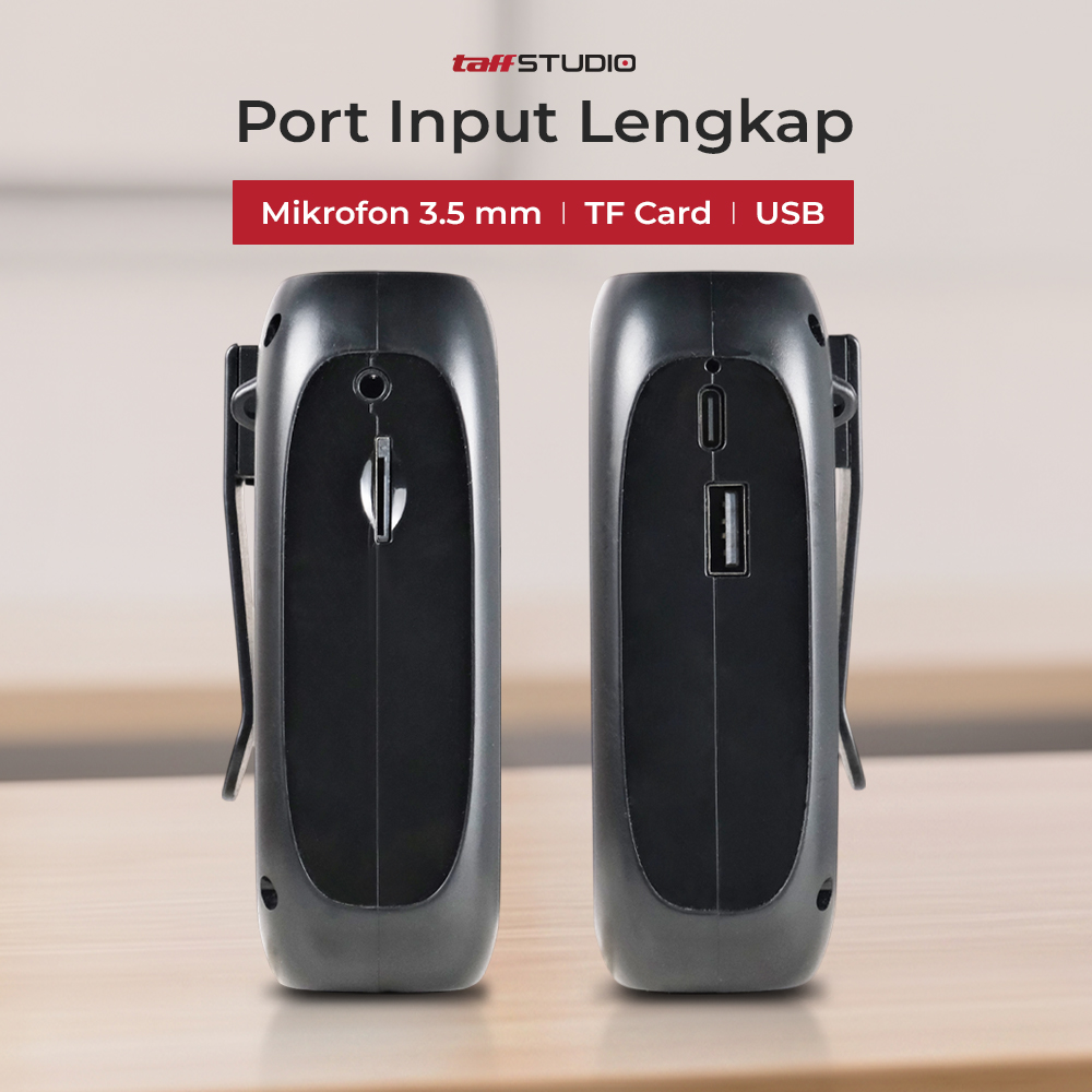 Gambar produk TaffSTUDIO Speaker Pinggang Penguat Suara Bluetooth LED TF Card 10W - YW-166U - 3