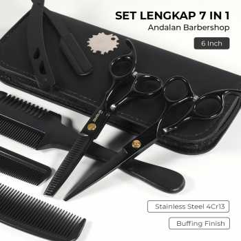 Biutte.co Set Gunting Rambut Salon 7in1 Buffing Stainlees Steel 4Cr13 - VP678