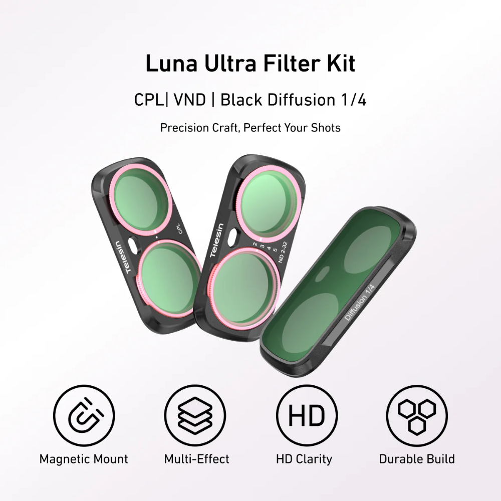 TELESIN Lens Camera Filter Insta360 Luna Ultra CPL VND Diffusion 1/4 - S5-FLT-85-TIS Gambar produk TELESIN Lens Camera Filter Insta360 Luna Ultra CPL VND Diffusion 1/4 - S5-FLT-85-TIS - Utama