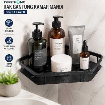 TaffHOME Rak Gantung Kamar Mandi Bathroom Organizer Single Layer - ET33
