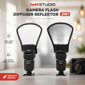 TaffSTUDIO Kamera Flash Diffuser Softbox Reflektor 2in1 - SNL18