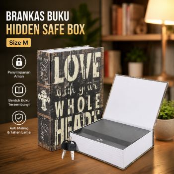 Gambar produk TaffGUARD Brankas Buku Novel Manual Hidden Safe Box Anti Maling Size M - KB-20L