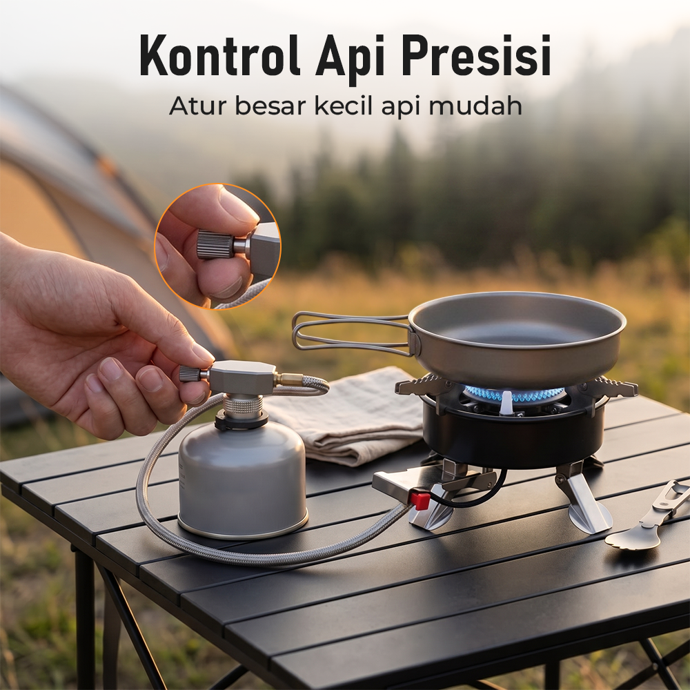 Gambar produk BONFIRE Kompor Gas Portable Lipat Outdoor 1 Burner Camping Stove - BF007 - 2