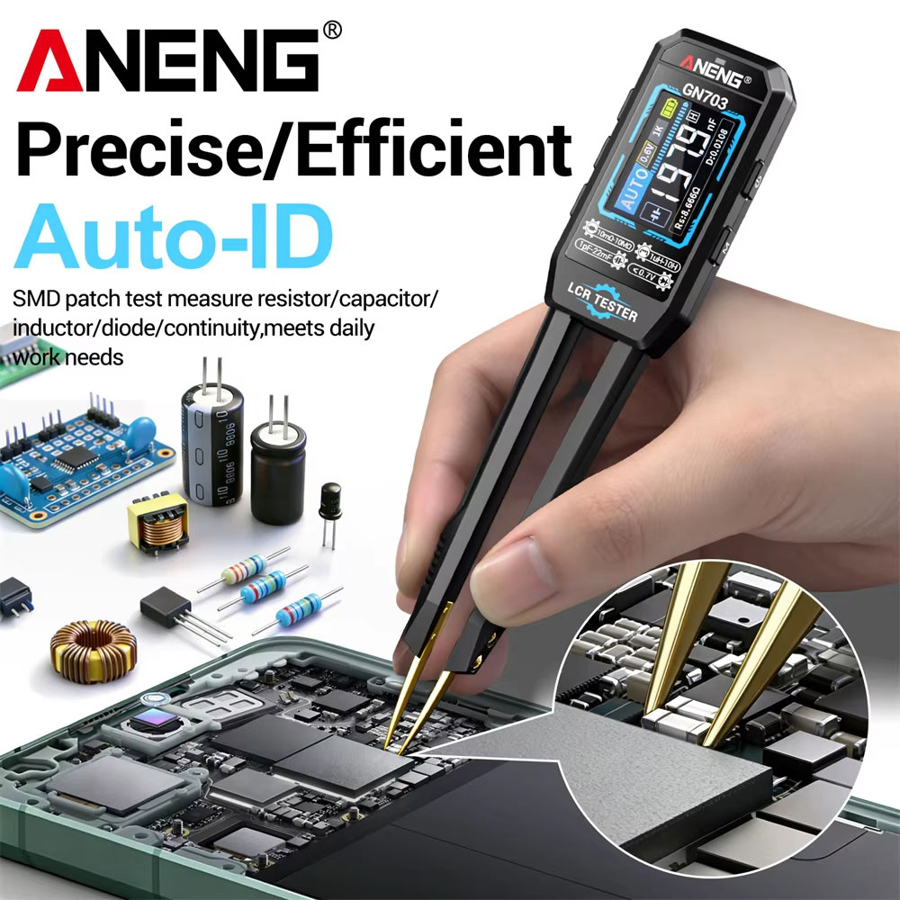 ANENG LCR Tester Meter Digital Smart Tweezer SMD Resistansi 250mAh - GN703 Gambar produk ANENG LCR Tester Meter Digital Smart Tweezer SMD Resistansi 250mAh - GN703 - Utama