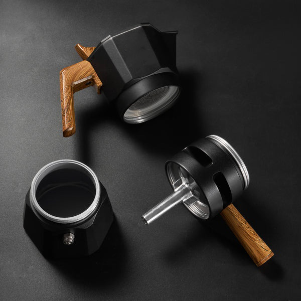 One Two Cups Moka Pot Teko Kopi Espresso Coffee Maker 2 Cup 100ml - L35 Gambar produk One Two Cups Moka Pot Teko Kopi Espresso Coffee Maker 2 Cup 100ml - L35 - 5