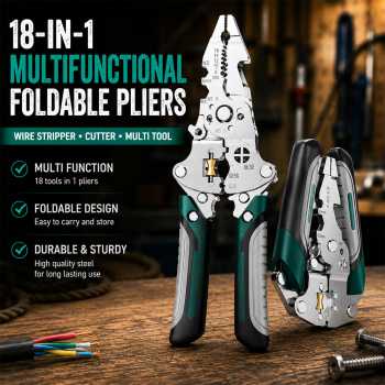 Pi Tang Lipat 18in1 Multifungsi Kupas Kabel Wire Stripper Cutter - TK0800