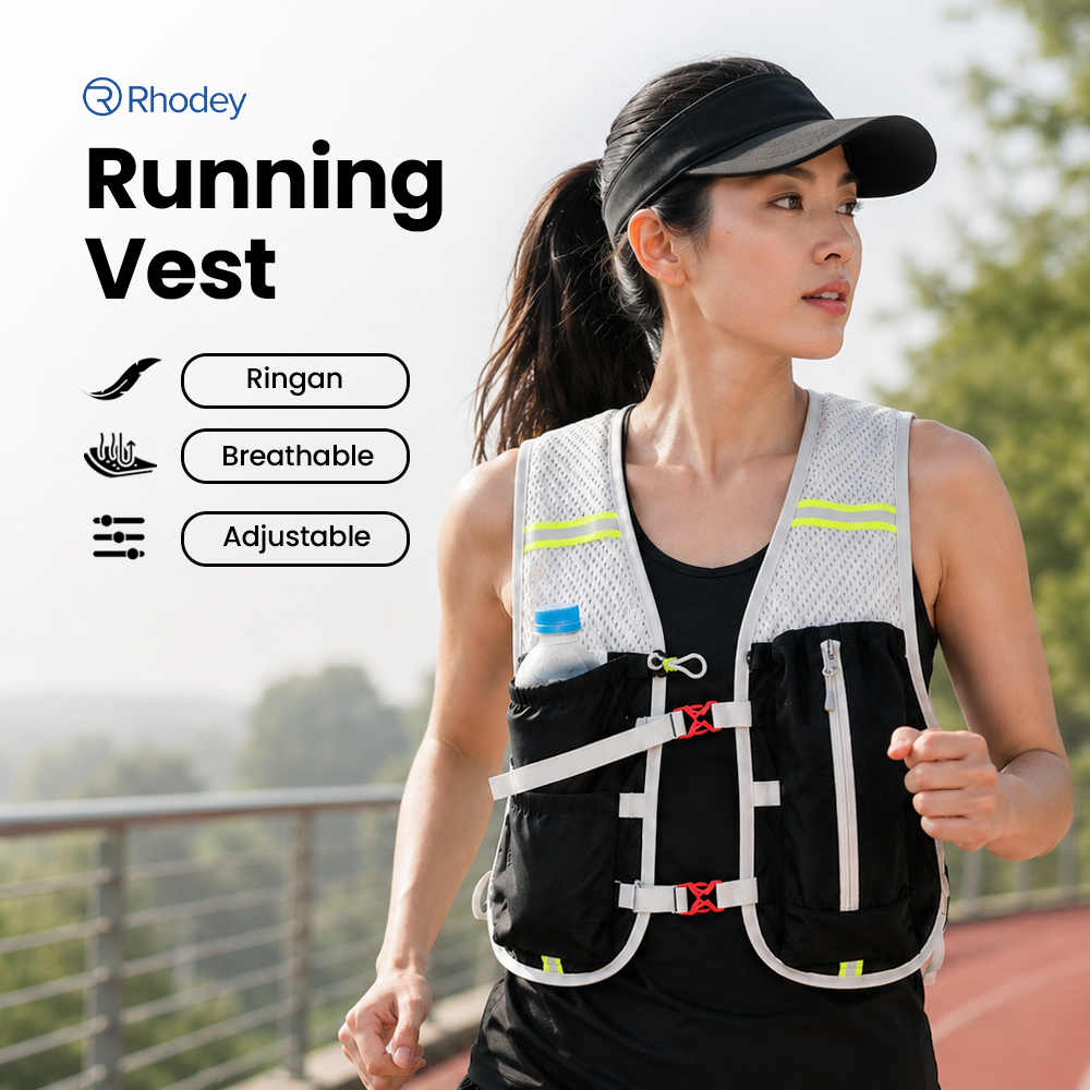 Rhodey Running Vest Hydrovest Hydration Breathable Rompi Lari Outdoor - WP500 Gambar produk Rhodey Running Vest Hydrovest Hydration Breathable Rompi Lari Outdoor - WP500 - Utama