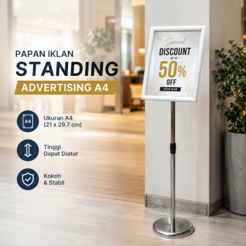 Derflex Papan Iklan Standing Poster Advertising Billboard Stainless A4 - INU200