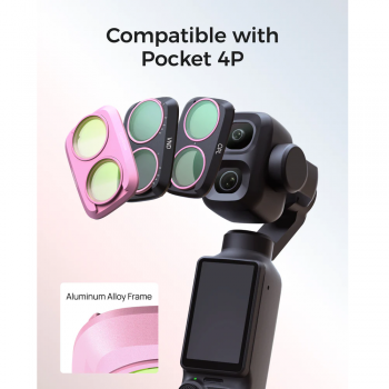 Gambar produk TELESIN Lens Camera Filter DJI Osmo Pocket 4 Pro CPL VND Cool Rose - S5-FLT-86-TDJ - 2