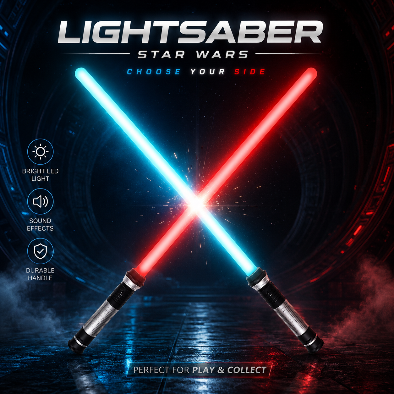 Gambar produk Pedang Mainan Double Bladed Lightsaber Star Wars - 693 - Utama