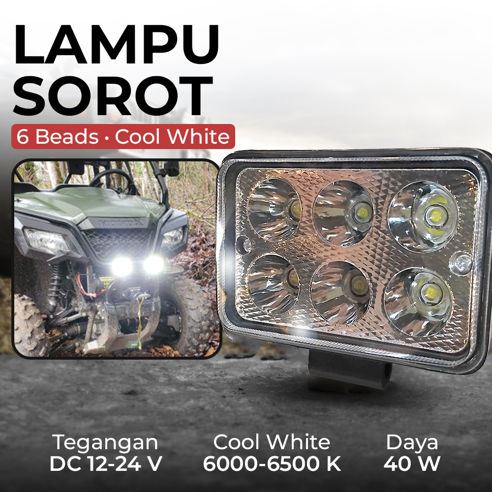 Gambar produk Changyu Lampu Sorot Mobil LED SMD Floodlight Cool White IP67 40W - SDR19 - Utama