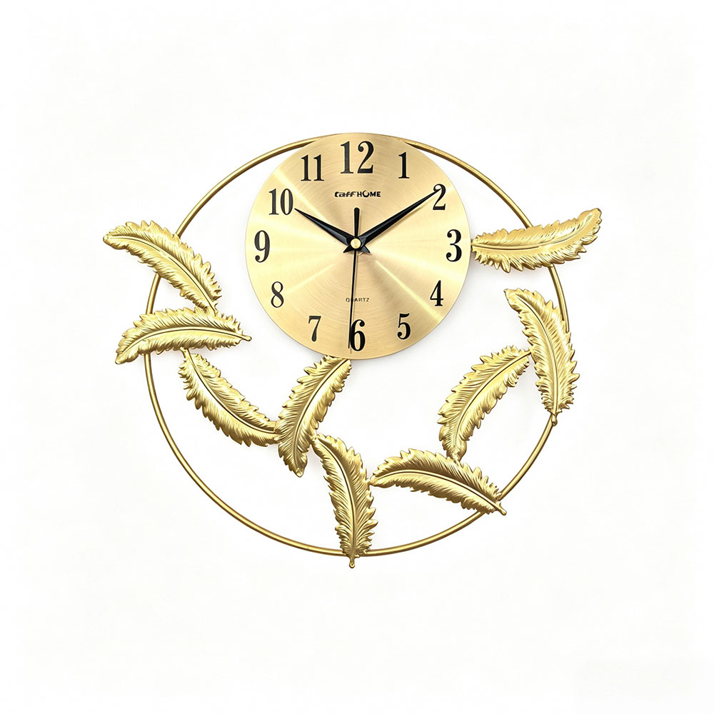 TaffHOME Jam Dinding Quartz Luxury Feather European Style 31cm - 25054 Gambar produk TaffHOME Jam Dinding Quartz Luxury Feather European Style 31cm - 25054 - 5