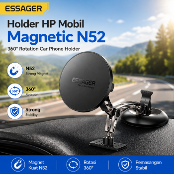 ESSAGER Holder HP Mobil Magnetic N52 360 Rotation Car Phone Holder - ES-ZJ40