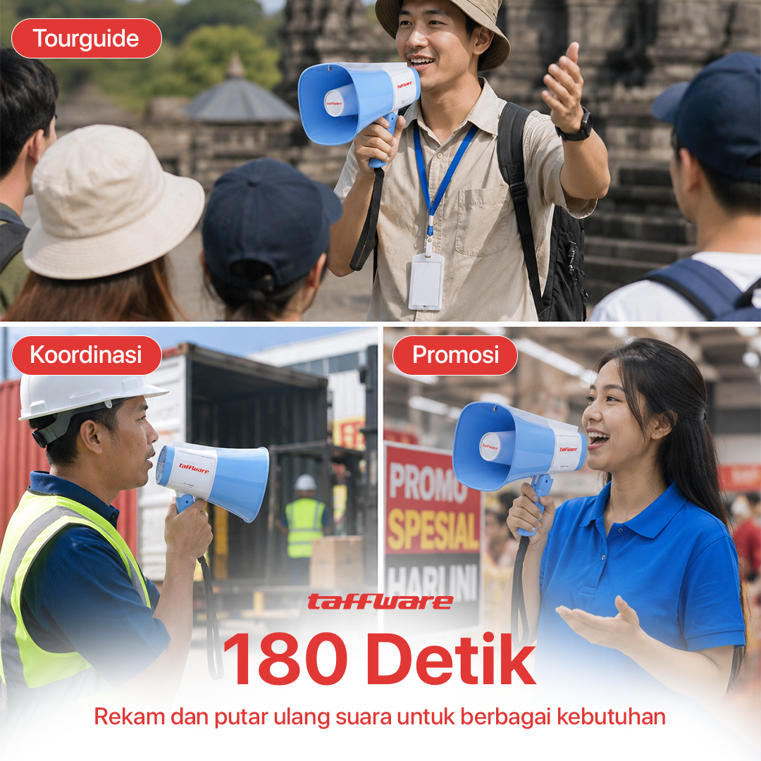 Taffware Speaker Toa Pengeras Suara Megaphone Tenaga Surya TF Card 30W - YW-06LT Gambar produk Taffware Speaker Toa Pengeras Suara Megaphone Tenaga Surya TF Card 30W - YW-06LT - 3