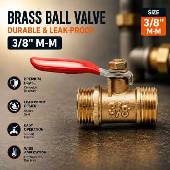 NFJM Ball Valve Stop Keran Mini Copper Gas Water Long Nose Handle - DN20