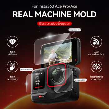 Gambar produk TELESIN Tempered Glass Protective Film 2.5D 9H Insta 360 Ace Pro Set - S6-FLM-02-TIS