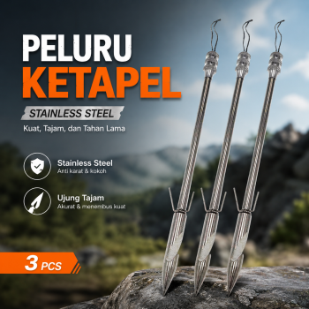 Jreameast Peluru Ketapel Stainless Steel Slingshot Catapult Dart 3 PCS - YB004