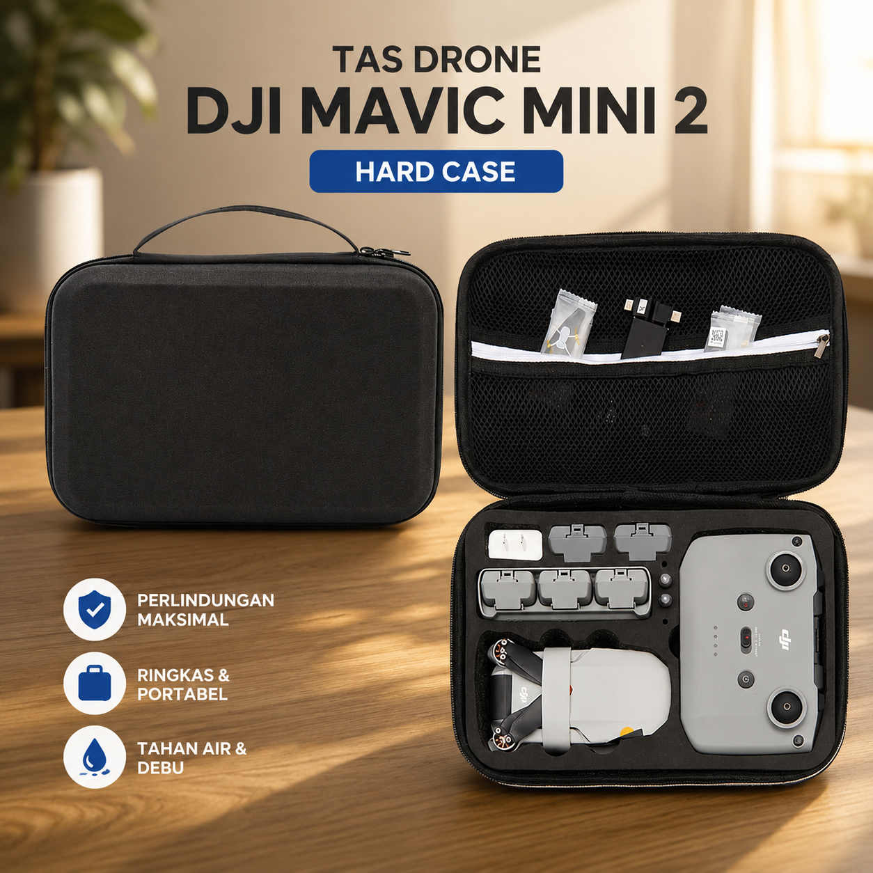 Tas Drone DJI Mavic Mini 2 Hard Case Waterproof Storage Bag - SC104 Gambar produk Tas Drone DJI Mavic Mini 2 Hard Case Waterproof Storage Bag - SC104 - Utama