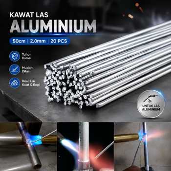 Gambar produk Taffware Kawat Las Aluminium Electrode Suhu Rendah 50cm 20 PCS 2.0mm - M127271