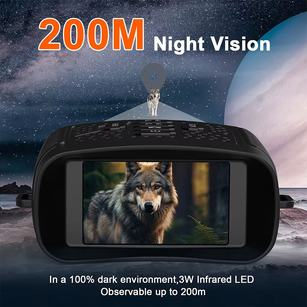LMH Teropong Binocular Night Vision 6X Zoom 2.5K 2.4 Inch 2000mAh - R20 Gambar produk LMH Teropong Binocular Night Vision 6X Zoom 2.5K 2.4 Inch 2000mAh - R20 - 3