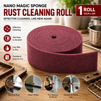 YTC Spons Pembersih Kerak Karat Nano Magic Sponge Roll 10cm 6M - LPZ-55