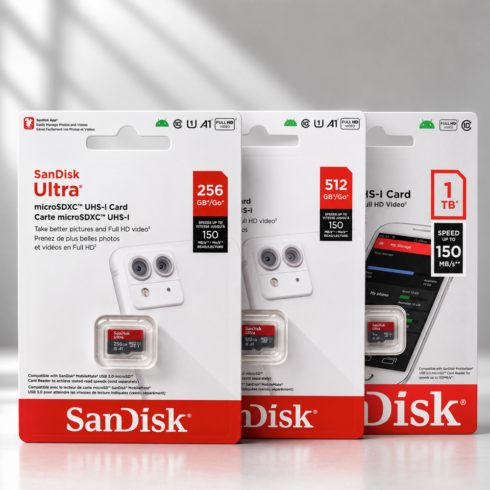 SanDisk Ultra microSDXC Card UHS-I Class 10 A1 150MB/s 1TB - SDSQUAC Gambar produk SanDisk Ultra microSDXC Card UHS-I Class 10 A1 150MB/s 1TB - SDSQUAC - 3