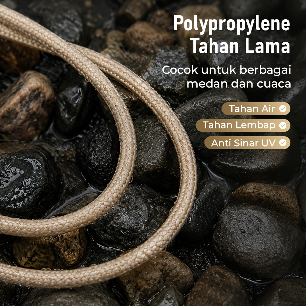 TaffSPORT Tali Tenda Paracord Rope Tent Camp 7 Core 4mm 100M - SH139 Gambar produk TaffSPORT Tali Tenda Paracord Rope Tent Camp 7 Core 4mm 100M - SH139 - 3