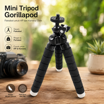 COOLJIER Tripod Mini Kamera Portable GorillaPod 17cm 1/4 Monopod - XTK75