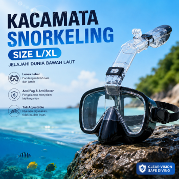 Gambar produk Huacheng Kacamata Selam Scuba Diving Snorkeling Goggles Set L/XL - QW-01