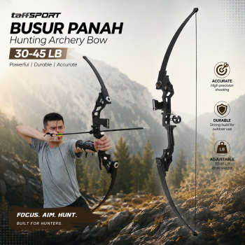 Gambar produk TaffSPORT Busur Panah Hunting Archery Bow 30-45 LB - SA