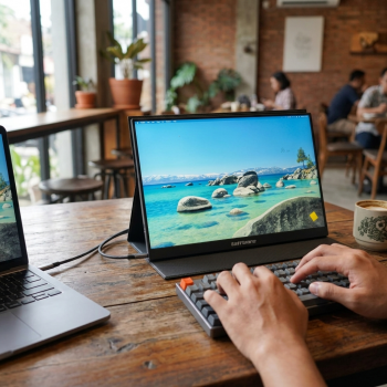 Gambar produk Taffware Portable Gaming Monitor 16 Inch IPS QHD 144Hz HDR USB Type C - 4