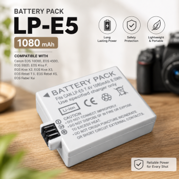 Gambar produk TrustFire Baterai Kamera Canon for EOS 1000D 450D 500D Kiss X2 Rebel - LP-E5