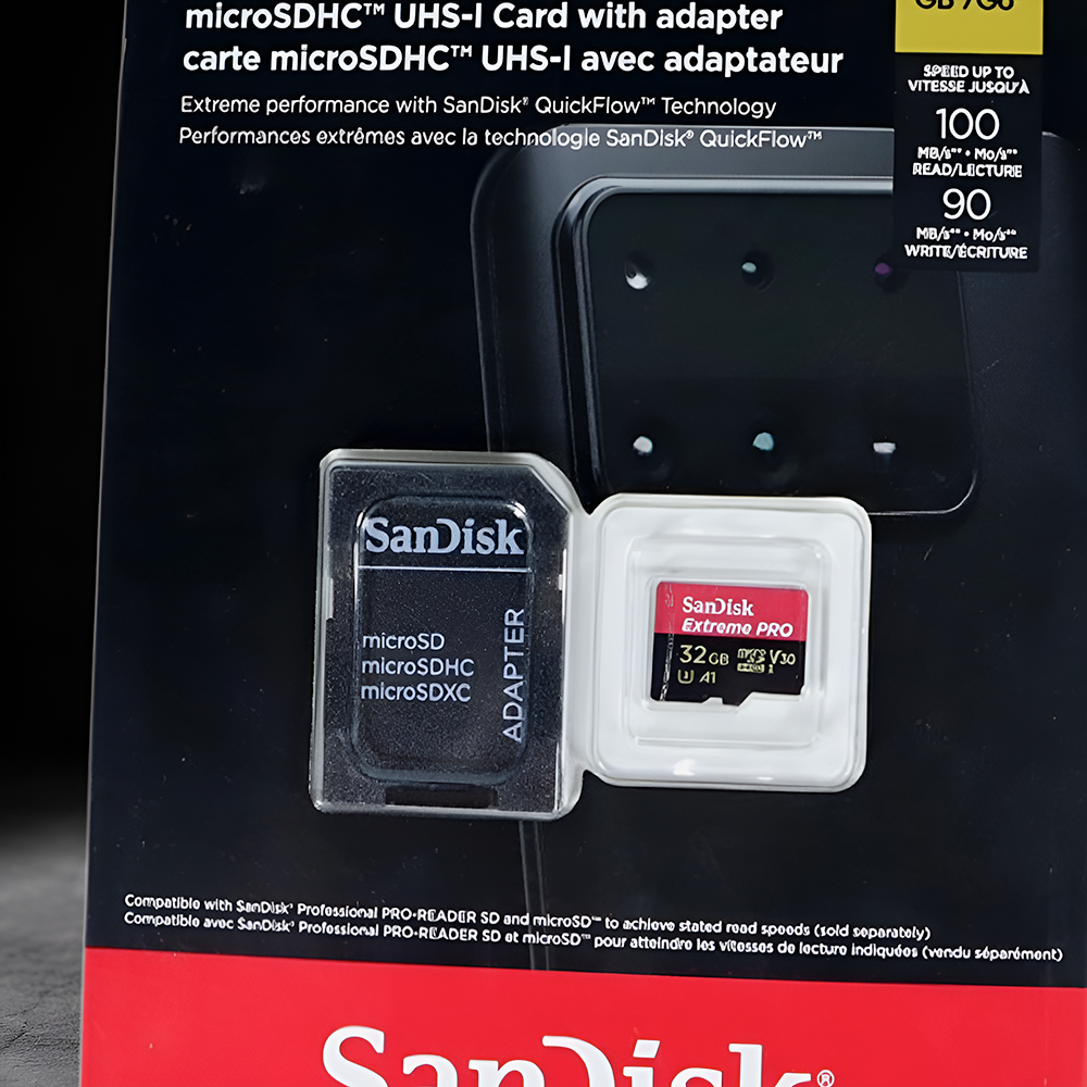 SanDisk Extreme Pro microSD UHS-I Class 10 A1 100MB/s 32GB - SDSQXCG Gambar produk SanDisk Extreme Pro microSD UHS-I Class 10 A1 100MB/s 32GB - SDSQXCG - 1