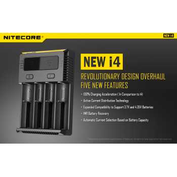 Gambar produk Nitecore Intellicharger Universal Battery Charger 4 Slot for Li-ion - NEW i4 - Utama