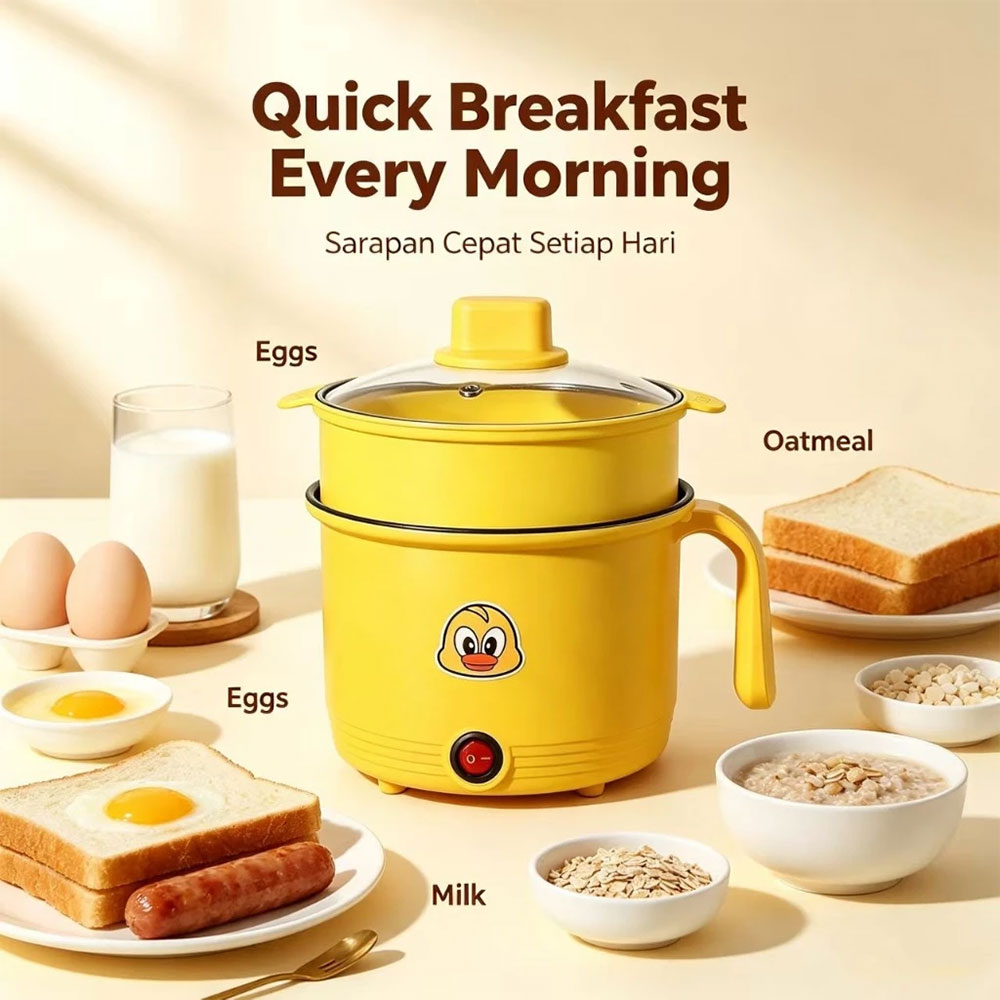 Gambar produk Generic Panci Listrik Multifungsi Electric Pan NonStick 450W - HY-22 - 2