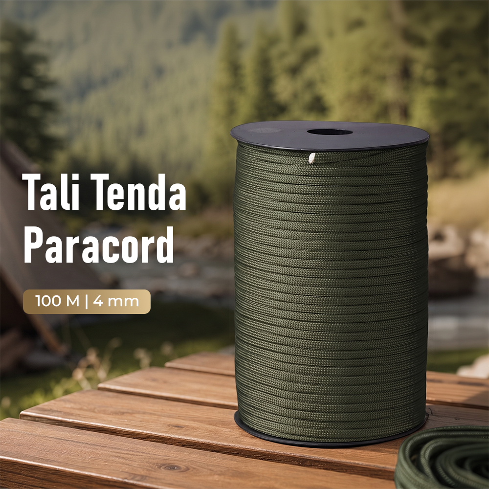 TaffSPORT Tali Tenda Paracord Rope Tent Camp 7 Core 4mm 100M - SH139 Gambar produk TaffSPORT Tali Tenda Paracord Rope Tent Camp 7 Core 4mm 100M - SH139 - Utama