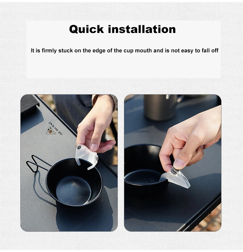 Gambar produk ZEKENS Corong Tuang Gelas Pouring Spout Clip V60 Pour Over 5 PCS - PS-10 - 3