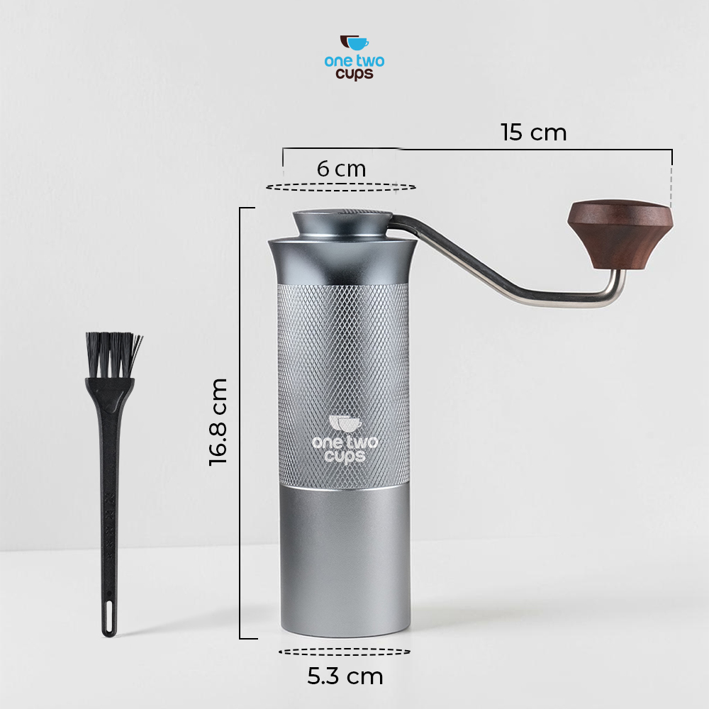 One Two Cups Penggiling Kopi Manual Coffee Grinder Stainless 420 - X1 Gambar produk One Two Cups Penggiling Kopi Manual Coffee Grinder Stainless 420 - X1 - 8