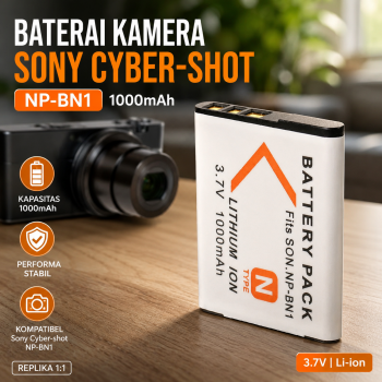 Baterai Kamera Sony Cyber-shot NP-BN1 DSC-J20 1000mAh (Replika 1:1)