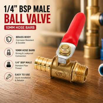 MAX Ball Valve Kuningan Stop Kran Air Nepel Selang Pagoda Brass Iron - DN8